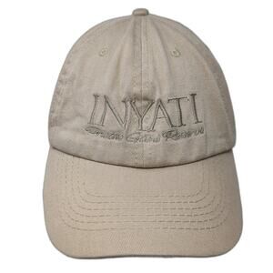 Inyati Slideback Baseball Cap Beige One Size Adjustable Embroidered Vented Holes